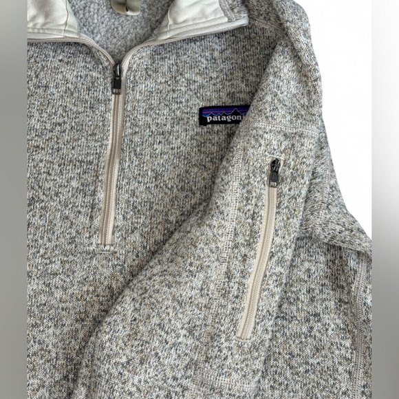 Patagonia Better Sweater 1/4 Zip Fleece Pullover Women’s White Oatmeal Heather - Picture 2 of 8